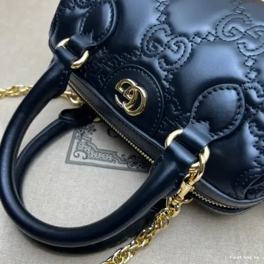 First bag ru bag GG handle top leather matelassé GUCCI 0628